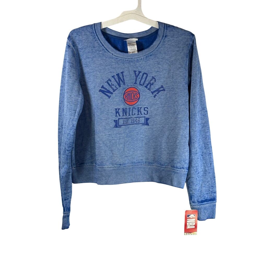 NBA New York Knicks Women's Pullover Sweatshirt, Light Blue, Size L, NWT